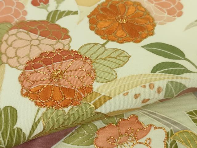 平和屋本店■極上　創業460年・千總　訪問着　駒刺繍　エ霞吉祥花文　金彩　大丸扱い　逸品　未使用　DZAA8691kh5