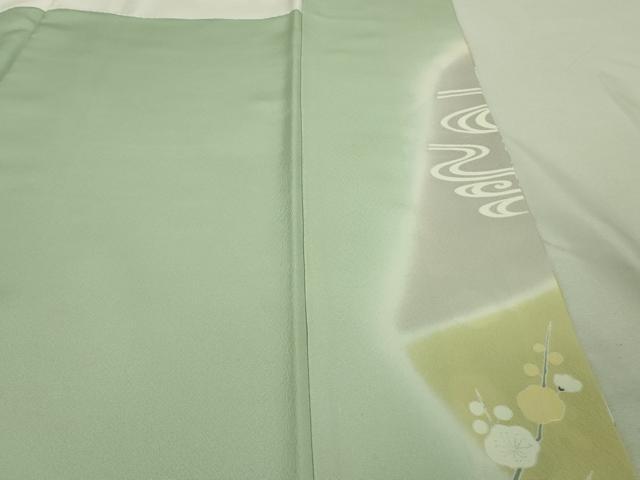 平和屋本店●極上　創業460年・千總　訪問着　駒刺繍　吉祥花文　裏葉柳色地　暈し染め　金彩　大丸扱い　逸品　DZAA8694kh5