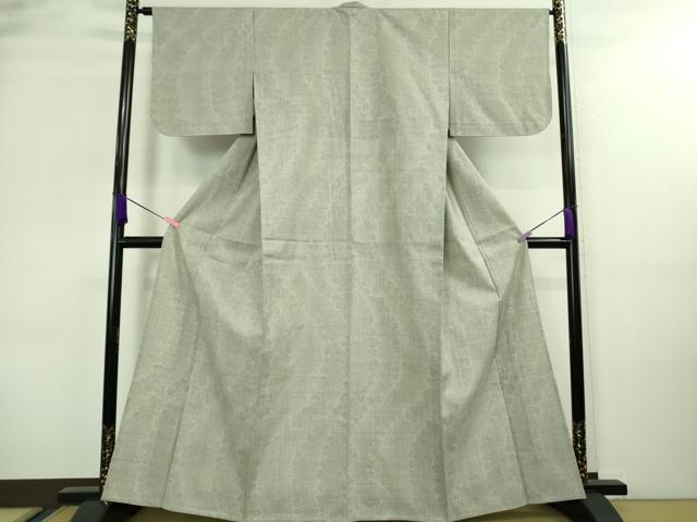 平和屋着物▽極上 本場結城紬 重要無形文化財 単衣 100亀甲 花間道 霞色地 逸品 DZAA8705kh5