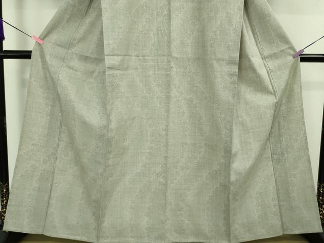 平和屋着物▽極上 本場結城紬 重要無形文化財 単衣 100亀甲 花間道 霞色地 逸品 DZAA8705kh5