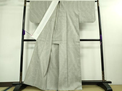 平和屋着物▽極上 本場結城紬 重要無形文化財 単衣 100亀甲 花間道 霞色地 逸品 DZAA8705kh5