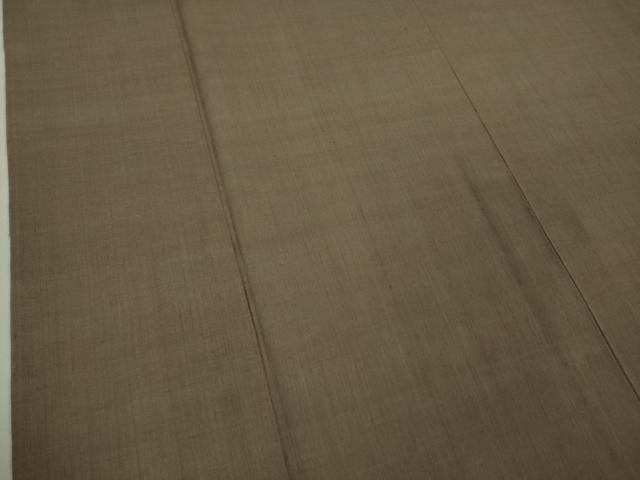 平和屋本店▽極上 男性 本場結城紬 重要無形文化財 単衣 色無地 銀煤竹色地 証紙付き 逸品 DZAA8707kh5