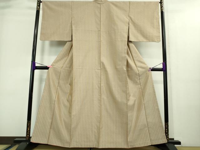 平和屋本店■極上　山下八百子　本場黄八丈　紬　市松綾織　逸品　DZAA8722kh5