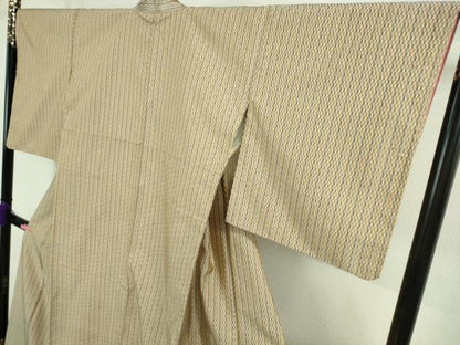 平和屋本店■極上　山下八百子　本場黄八丈　紬　市松綾織　逸品　DZAA8722kh5