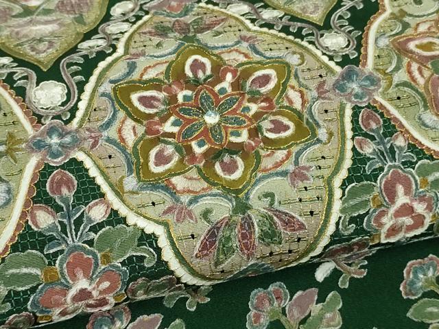 平和屋本店■極上　中国三大刺繍　スワトウ刺繍　汕頭刺繍　総刺繍　訪問着　花唐草文　暈し染め　金糸　逸品　DZAA8731kh5