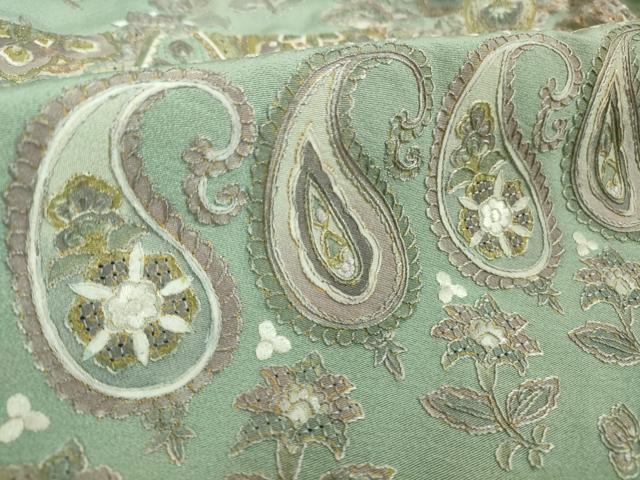 平和屋本店■極上　中国三大刺繍　スワトウ刺繍　汕頭刺繍　総刺繍　訪問着　花唐草文　暈し染め　金糸　逸品　DZAA8731kh5