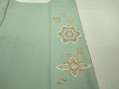 平和屋本店■極上　中国三大刺繍　スワトウ刺繍　汕頭刺繍　総刺繍　訪問着　花唐草文　暈し染め　金糸　逸品　DZAA8731kh5
