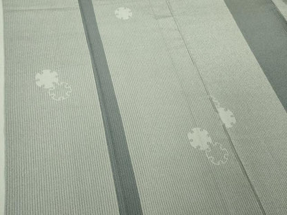 平和屋着物▽極上 男性 本塩沢 単衣 雪輪 間道 さが美扱い 逸品 DZAA8735kh5