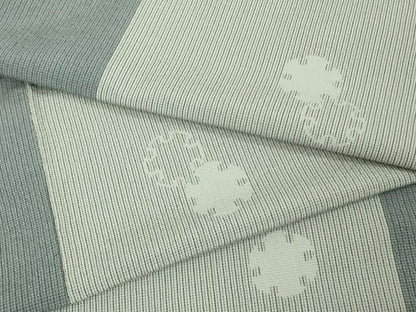 平和屋着物▽極上 男性 本塩沢 単衣 雪輪 間道 さが美扱い 逸品 DZAA8735kh5