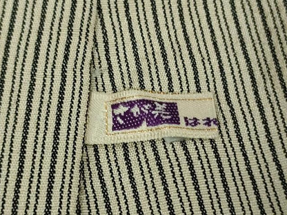 平和屋着物■極上　男性　お召　単衣　縞　さが美扱い　逸品　DZAA8737kh5