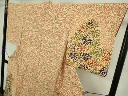 平和屋本店■極上　銀座　志ま亀　訪問着　糸菊　鬼しぼ縮緬　たとう紙付き　逸品　DZAA8739kh5