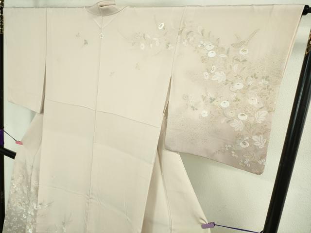 平和屋本店■極上　山口美術織物 皇室 伊勢神宮御用 西陣織 訪問着 刺繍 寿光織 光琳菊花文　薄桜色地　暈し染め　金糸　逸品　DZAA8748kh5