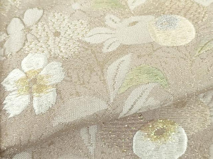平和屋本店■極上　山口美術織物 皇室 伊勢神宮御用 西陣織 訪問着 刺繍 寿光織 光琳菊花文　薄桜色地　暈し染め　金糸　逸品　DZAA8748kh5