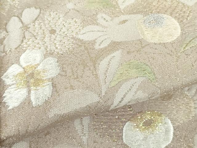 平和屋本店■極上　山口美術織物 皇室 伊勢神宮御用 西陣織 訪問着 刺繍 寿光織 光琳菊花文　薄桜色地　暈し染め　金糸　逸品　DZAA8748kh5