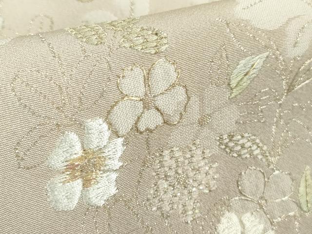平和屋本店■極上　山口美術織物 皇室 伊勢神宮御用 西陣織 訪問着 刺繍 寿光織 光琳菊花文　薄桜色地　暈し染め　金糸　逸品　DZAA8748kh5