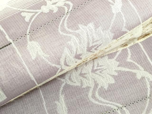 平和屋着物●極上 全通柄袋帯 スリーシーズン帯 ぜんまい紬 市松横段文 逸品 DZAA8750kh5
