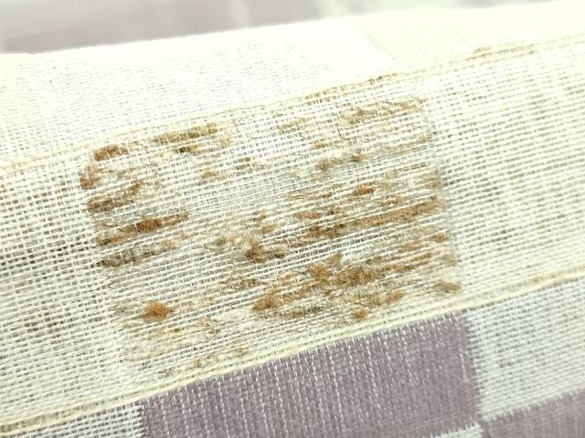 平和屋着物●極上 全通柄袋帯 スリーシーズン帯 ぜんまい紬 市松横段文 逸品 DZAA8750kh5