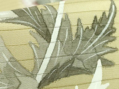 平和屋着物＊極上 夏物 華道家 楠目ちづ 絽塩瀬 九寸名古屋帯 手描き アザミ 木蘭色地 三越扱い 逸品 DZAA8780kh5