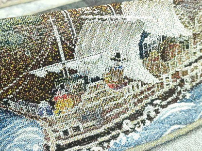 平和屋本店■極上　西陣　とみや織物謹製　とみや帯　全通柄袋帯　大島美術絵巻　卒寿　逸品　DZAA8786kh5