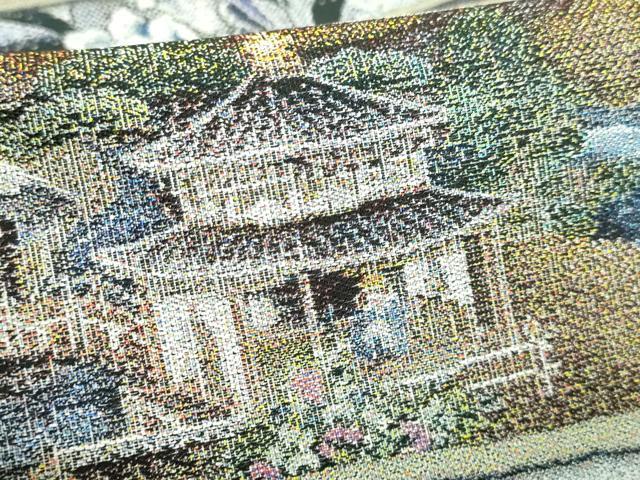 平和屋本店■極上　西陣　とみや織物謹製　とみや帯　全通柄袋帯　大島美術絵巻　卒寿　逸品　DZAA8786kh5