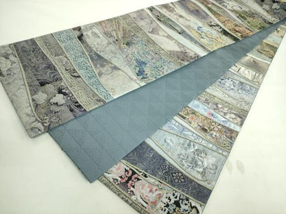 平和屋本店■極上　西陣　とみや織物謹製　とみや帯　全通柄袋帯　大島美術絵巻　卒寿　逸品　DZAA8786kh5