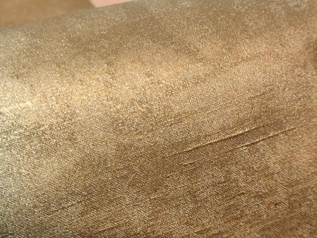 平和屋着物●極上　石川県指定無形文化財　牛首紬　白山工房　手織り　全通柄袋帯　草花間道　金彩　逸品　DZAA8797kh5