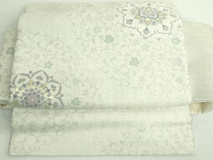 平和屋着物●極上　つけ帯　唐織　正倉院花文　金糸　逸品　DZAA8841kh5