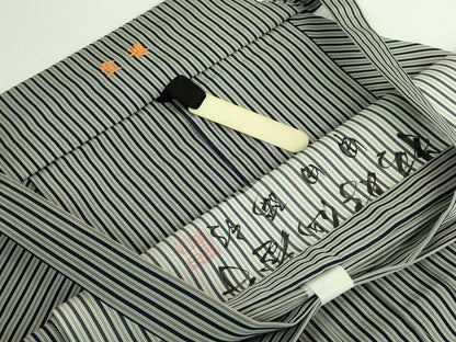 平和屋本店■極上　男性　人間国宝　甲田綏郎　精好仙台平　馬乗り袴　縞　逸品　未使用　DZAA8845kh5