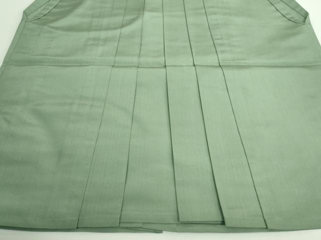 平和屋本店■極上　男性　人間国宝　甲田栄佑　精好仙台平　馬乗り袴　山葵色　逸品　DZAA8846kh5