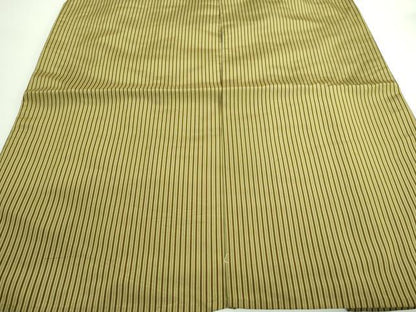 平和屋本店■極上　男性　人間国宝　甲田綏郎　精好仙台平　馬乗り袴　縞　梅幸茶×鶯色　逸品　DZAA8847kh5