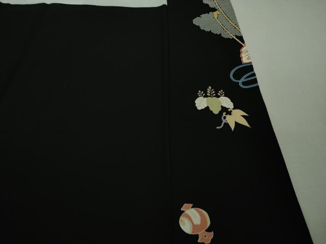 平和屋本店■極上　創業460年・千總　黒留袖　駒刺繍　桐花　宝尽くし　金彩　高島屋扱い　逸品　DZAA8852kh5