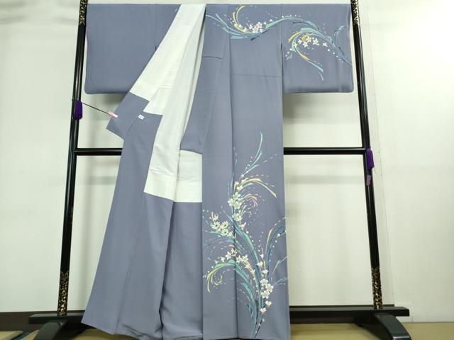 平和屋本店■極上　本加賀友禅作家　牧野顕三　訪問着　草花文　藤紫色地　逸品　DZAA8853kh5
