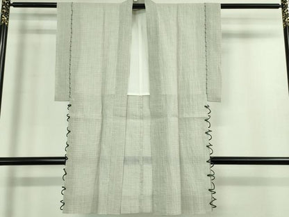 平和屋着物■極上　男性　夏物　陣羽織　本場小千谷ちぢみ　麻　逸品　DZAA8868kh5