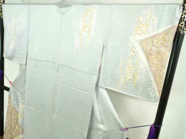平和屋本店■極上　創業460年・千總　訪問着　草花文　月白色地　金彩　逸品　DZAA8872kh5