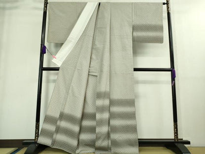 平和屋着物▽極上 花織 訪問着 紬地 単衣 逸品 DZAA8881kh5