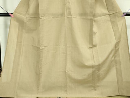 平和屋着物＊極上 夏物 細美上布 伝統工芸士 阿部茂良 苧麻 色無地 枯色 証紙付き 逸品 DZAA8883kh5