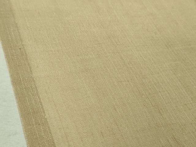 平和屋着物＊極上 夏物 細美上布 伝統工芸士 阿部茂良 苧麻 色無地 枯色 証紙付き 逸品 DZAA8883kh5