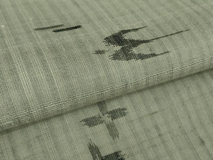 平和屋着物＊極上 夏物 絹芭蕉 紗紬 絣文様 豆がら茶色地 ロング丈 証紙付き 逸品 DZAA8884kh5