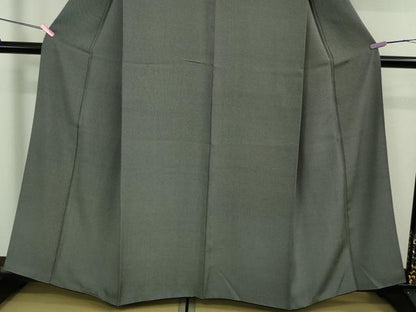 平和屋着物■極上　江戸小紋　行儀　黒×素鼠色　逸品　DZAA8911kh5