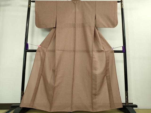 平和屋着物＊極上 夏物 洗える最高級着物 ＜英＞はなぶさ謹製 色無地 紗 宗伝唐茶色 逸品 DZAA8939kh5