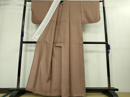 平和屋着物＊極上 夏物 洗える最高級着物 ＜英＞はなぶさ謹製 色無地 紗 宗伝唐茶色 逸品 DZAA8939kh5