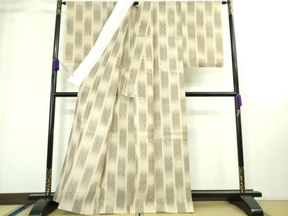 平和屋着物＊極上 夏物 生紬 市松文様 逸品 未使用 DZAA8942kh5
