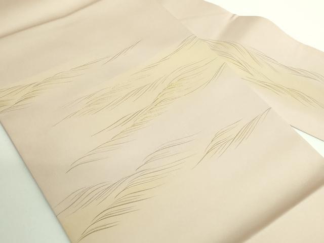 平和屋着物●極上　銀座きしや　塩瀬　九寸名古屋帯　刺繍　霞文　金糸　たとう紙付き　逸品　DZAA8974kh5
