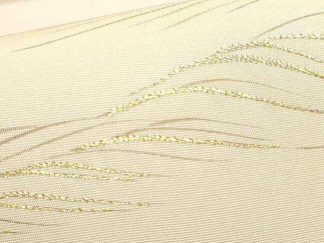 平和屋着物●極上　銀座きしや　塩瀬　九寸名古屋帯　刺繍　霞文　金糸　たとう紙付き　逸品　DZAA8974kh5