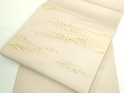 平和屋着物●極上　銀座きしや　塩瀬　九寸名古屋帯　刺繍　霞文　金糸　たとう紙付き　逸品　DZAA8974kh5