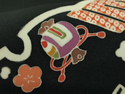 平和屋着物■極上　塩瀬　九寸名古屋帯　雪輪宝尽くし　逸品　DZAA9039kh5