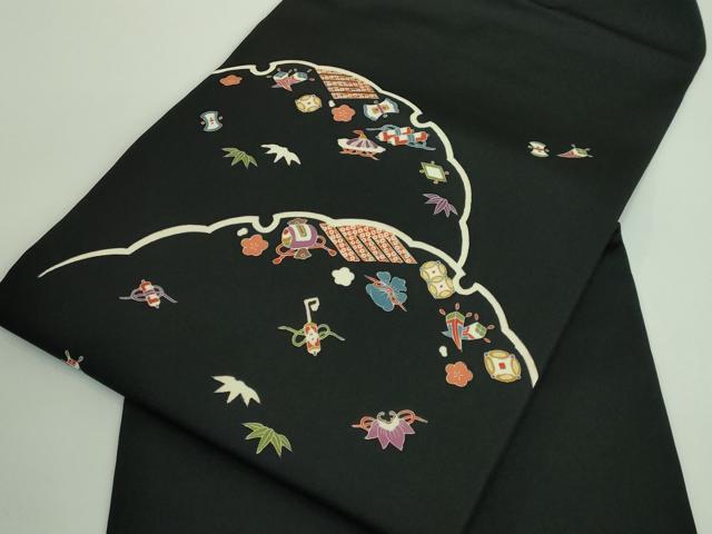 平和屋着物■極上　塩瀬　九寸名古屋帯　雪輪宝尽くし　逸品　DZAA9039kh5