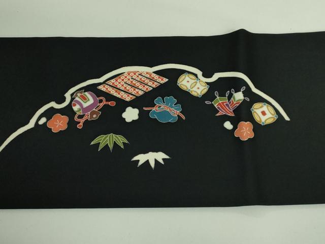 平和屋着物■極上　塩瀬　九寸名古屋帯　雪輪宝尽くし　逸品　DZAA9039kh5