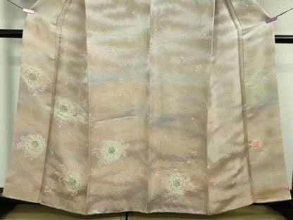 平和屋本店■最高級 初代 久保田一竹 辻が花9個 訪問着・長襦袢セット 暈し染め 金通し地 やまと金ラベル 共箱・反端付き 逸品DZAA9050kh5