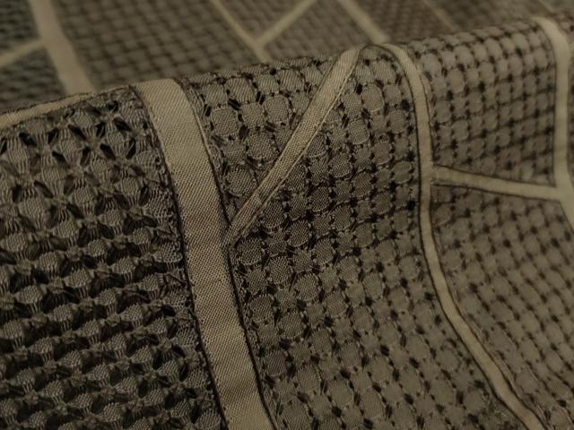 平和屋本店■極上　中国三大刺繍　スワトウ刺繍　汕頭刺繍　総刺繍　訪問着　正倉院花鳥文　黒橡色地　逸品　DZAA9057kh5